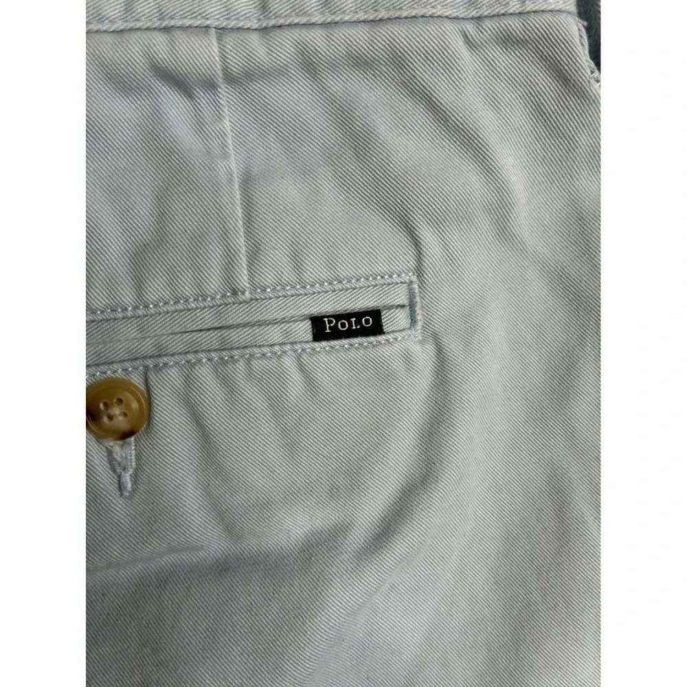 Polo Ralph Lauren Classic Fit 9 Mens Light Blue Cotton Twill Chino Shorts 42